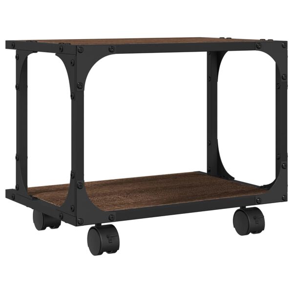 vidaXL Βάση Εκτυπωτή 2 Επιπέδων Καφέ Δρυς 41x28x33,5 εκ Επεξ. Ξύλο