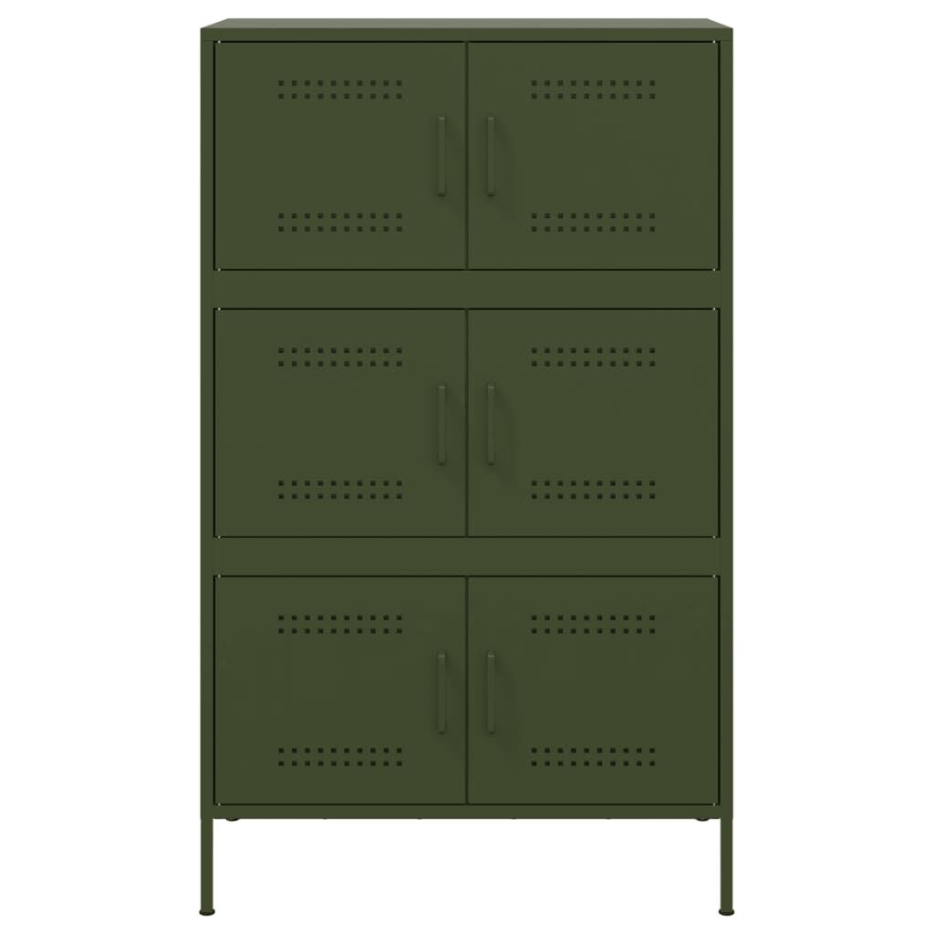 vidaXL Ντουλάπι Πράσινο Λαδί 68x39x113 εκ. από Ατσάλι