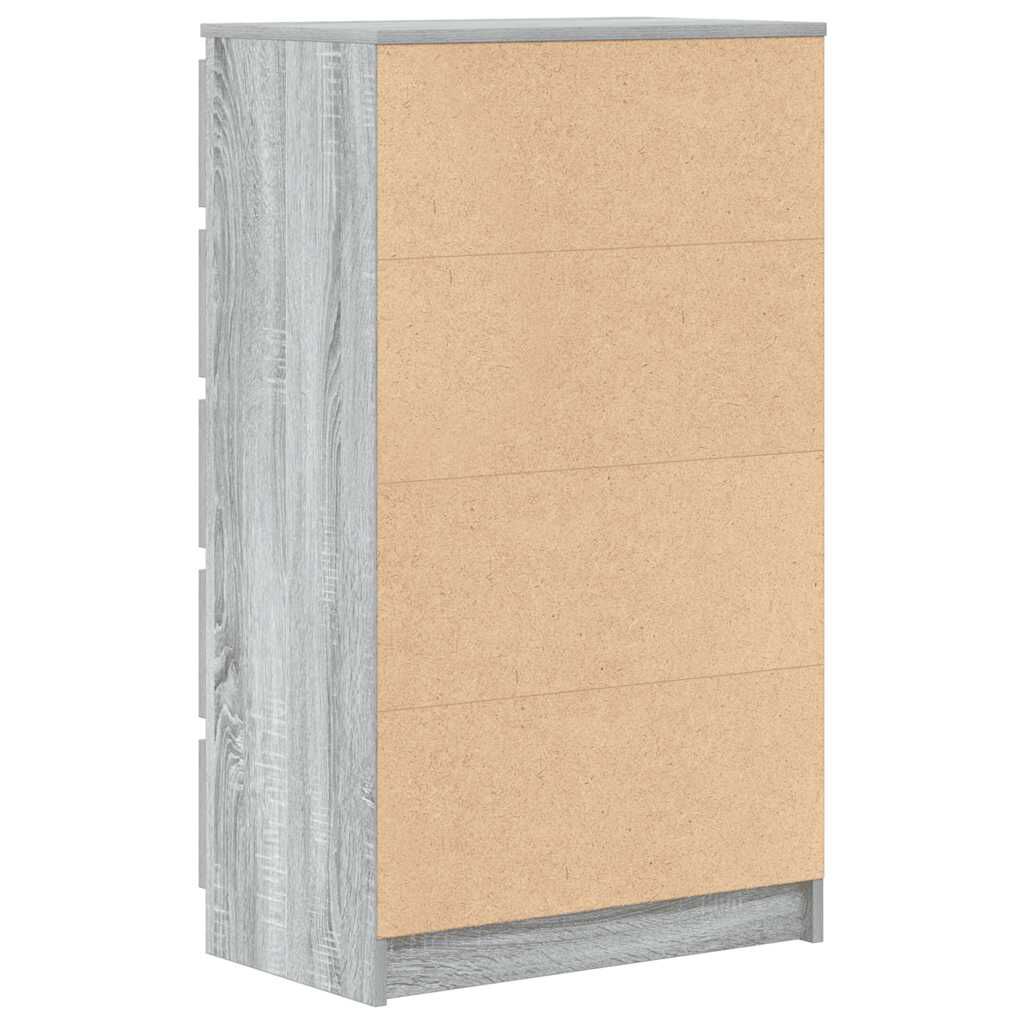 vidaXL Συρταριέρα Γκρι Sonoma 60x36x103 εκ. από Επεξεργασμένο Ξύλο