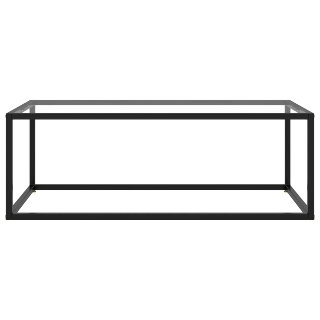 vidaXL Τραπεζάκι Σαλονιού Μαύρο 100 x 50 x 35 εκ. με Ψημένο Γυαλί
