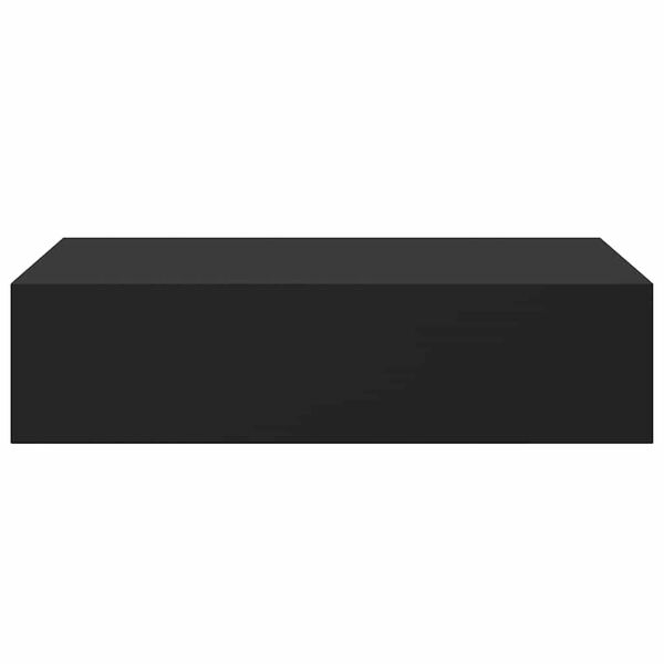 vidaXL Ράφια Τοίχου με Συρτάρια 2 Τεμ. Μαύρα 40 x 23,5 x 10εκ. από MDF