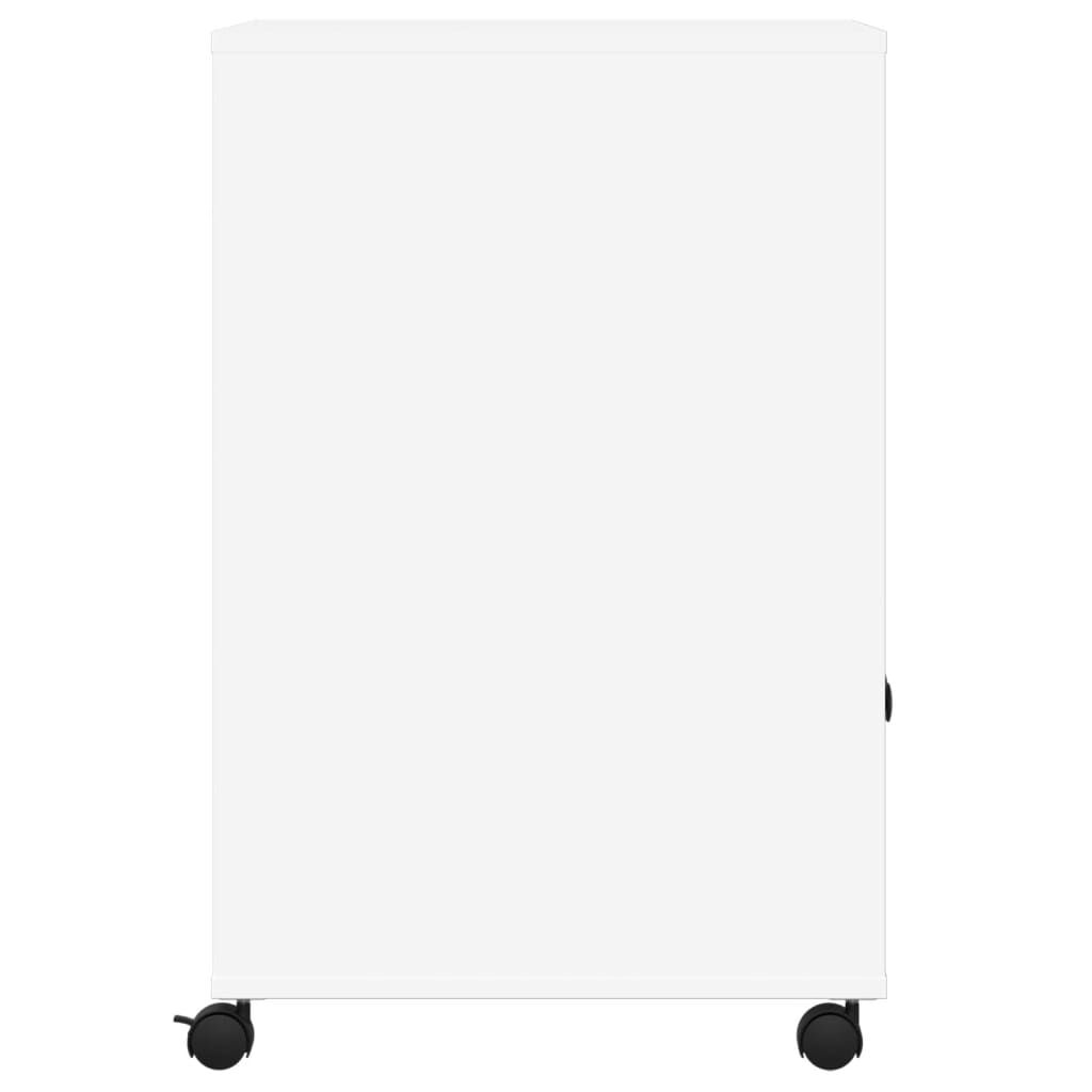 vidaXL Βάση Εκτυπωτή με Ρόδες Λευκή 60 x 48 x 74 εκ.