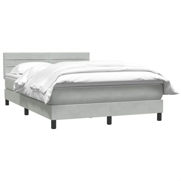 vidaXL &Kappa;&rho;&epsilon;&beta;ά&tau;&iota; Boxspring &mu;&epsilon; &Sigma;&tau;&rho;ώ&mu;&alpha; &Alpha;&nu;&omicron;&iota;&chi;&tau;ό &Gamma;&kappa;&rho;&iota; 140x210 &epsilon;&kappa;. &Beta;&epsilon;&lambda;&omicron;ύ&delta;&iota;&nu;&omicron;