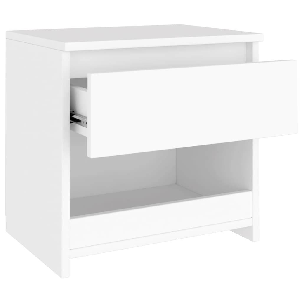 vidaXL Κομοδίνα 2 τεμ. Λευκά 40 x 30 x 39 εκ. από Επεξ. Ξύλο