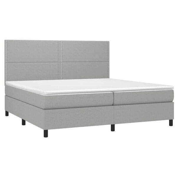 vidaXL &Kappa;&rho;&epsilon;&beta;ά&tau;&iota; Boxspring &mu;&epsilon; &Sigma;&tau;&rho;ώ&mu;&alpha; &Alpha;&nu;&omicron;&iota;&chi;&tau;ό &Gamma;&kappa;&rho;&iota; 200x200 &epsilon;&kappa;. &Upsilon;&phi;&alpha;&sigma;&mu;ά&tau;&iota;&nu;&omicron;