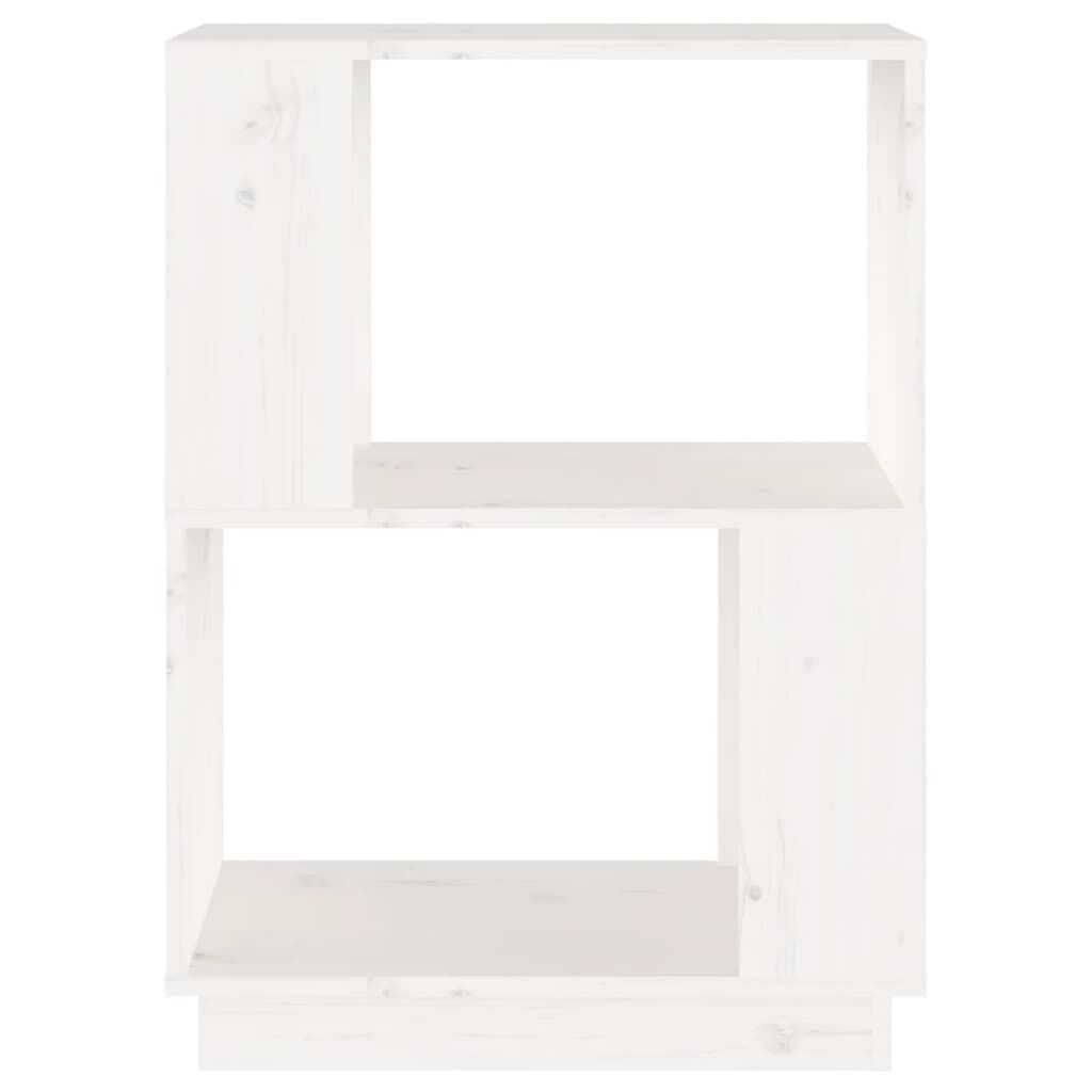 vidaXL Βιβλιοθήκη/Διαχωριστικό Χώρου Λευκό 51x25x70 εκ. Μασίφ Πεύκο