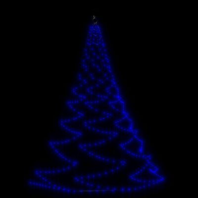 vidaXL Χριστ. Δέντρο Τοίχου Εξ/Εσ. Χώρου Μπλε 5μ.720LED & Μετ. Γάντζο