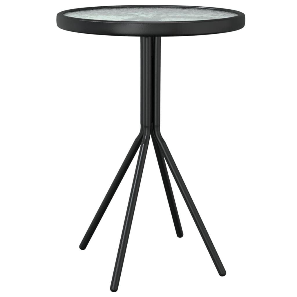 vidaXL Σετ Επίπλων Bistro 3 Τεμαχίων Μαύρο από Ατσάλι