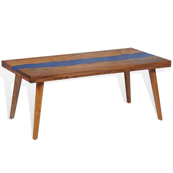 vidaXL Τραπεζάκι Σαλονιού 100 x 50 x 40 εκ. από Ξύλο Teak και Ρητίνη