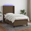 vidaXL &Kappa;&rho;&epsilon;&beta;ά&tau;&iota; Boxspring &mu;&epsilon; &Sigma;&tau;&rho;ώ&mu;&alpha; & LED &Sigma;&kappa;.&Kappa;&alpha;&phi;έ 90x200 &epsilon;&kappa;. &Upsilon;&phi;&alpha;&sigma;&mu;ά&tau;&iota;&nu;&omicron;