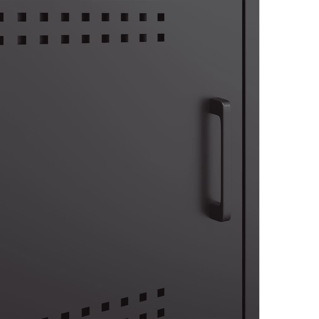 vidaXL Έπιπλο Τηλεόρασης Μαύρο 100,5x39x50,5 εκ. Ατσάλινο
