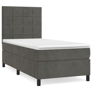 vidaXL &Kappa;&rho;&epsilon;&beta;ά&tau;&iota; Boxspring &mu;&epsilon; &Sigma;&tau;&rho;ώ&mu;&alpha; &Sigma;&kappa;&omicron;ύ&rho;&omicron; &Gamma;&kappa;&rho;&iota; 90x190 &epsilon;&kappa;. &Beta;&epsilon;&lambda;&omicron;ύ&delta;&iota;&nu;&omicron;