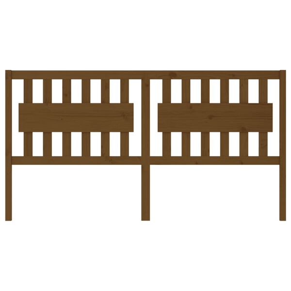 vidaXL Κεφαλάρι Κρεβατιού Μελί 185,5 x 4 x 100 εκ. Μασίφ Ξύλο Πεύκου