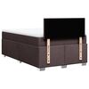 vidaXL Κρεβάτι Boxspring με Στρώμα Σκούρο Καφέ 120x200 εκ. Υφασμάτινο