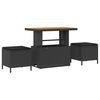 vidaXL Σετ Καναπέ Κήπου με μαξιλάρι 12 pcs Μαύρο 90 x 55 x 71 cm
