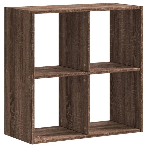 vidaXL Βιβλιοθήκη Καφέ Δρυς 68,5x32x68,5 εκ. από Επεξεργασμένο Ξύλο