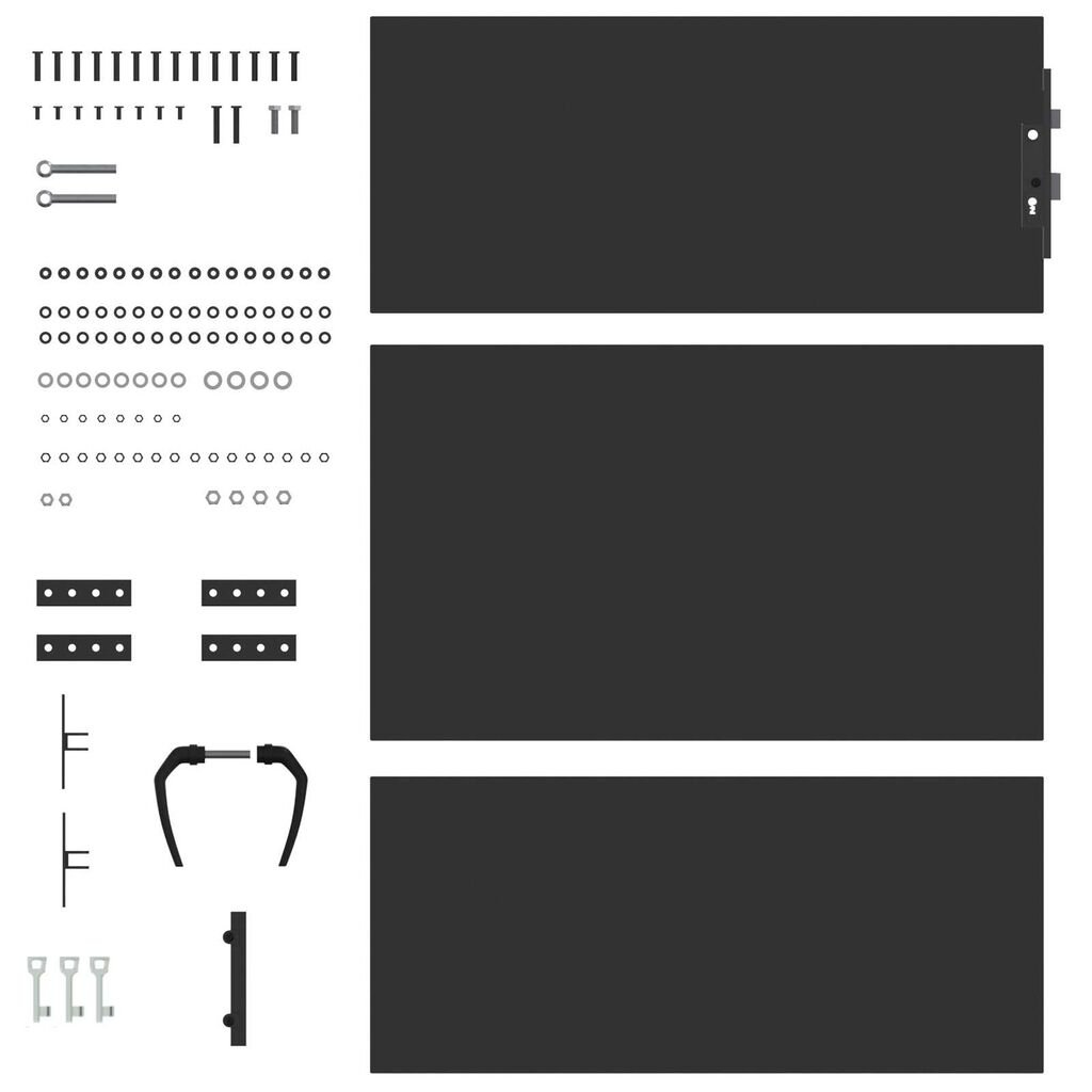 vidaXL Πύλη Κήπου Μαύρο 105 x 150 cm Ατσάλι με Επικάλυψη Πούδρας