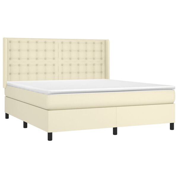 vidaXL &Kappa;&rho;&epsilon;&beta;ά&tau;&iota; Boxspring &mu;&epsilon; &Sigma;&tau;&rho;ώ&mu;&alpha; & LED &Kappa;&rho;&epsilon;&mu; 180x200 &epsilon;&kappa;. &Sigma;&upsilon;&nu;&theta;. &Delta;έ&rho;&mu;&alpha;