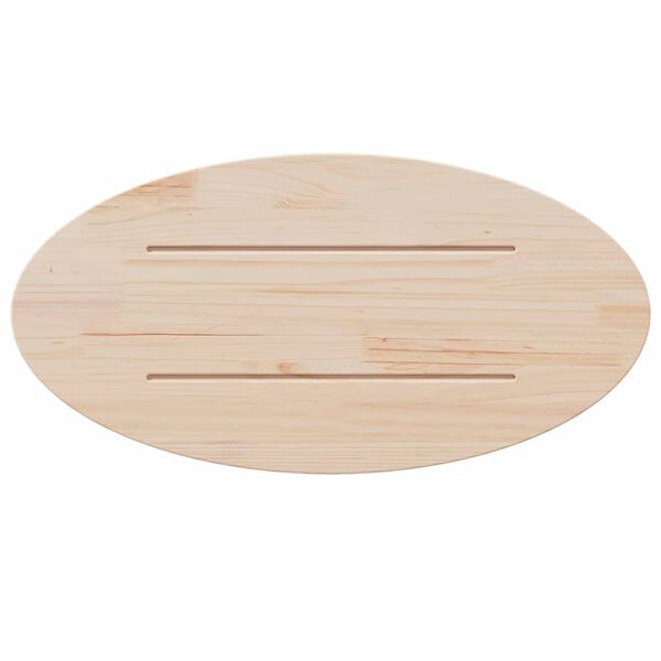 vidaXL Επιφάνεια Τραπεζιού Οβάλ 60x30x2,5 εκ. από Μασίφ Ξύλο Πεύκου