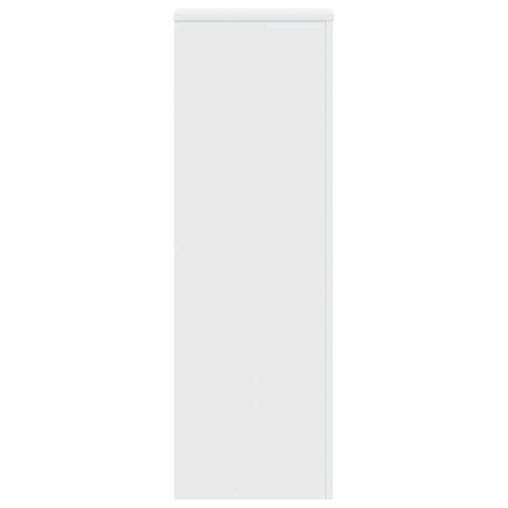 vidaXL Βάσεις Φυτών 2 τεμ. Λευκές 33x33x100 εκ. από Επεξεργασμένο Ξύλο