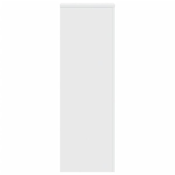 vidaXL Βάσεις Φυτών 2 τεμ. Λευκές 33x33x100 εκ. από Επεξεργασμένο Ξύλο