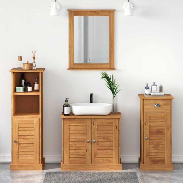 vidaXL Σετ Επίπλων Μπάνιου VIGO 4 pcs καφέ μελί 37 x 34 x 110 εκ