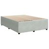 vidaXL Κρεβάτι Boxspring με Στρώμα Ανοιχτό Γκρι 160x200 εκ. Βελούδινο