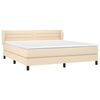 vidaXL &Kappa;&rho;&epsilon;&beta;ά&tau;&iota; Boxspring &mu;&epsilon; &Sigma;&tau;&rho;ώ&mu;&alpha; &Kappa;&rho;&epsilon;&mu; 180x200 &epsilon;&kappa;. &Upsilon;&phi;&alpha;&sigma;&mu;ά&tau;&iota;&nu;&omicron;