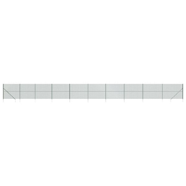vidaXL Συρματόπλεγμα Περίφραξης Πράσινο 1,6 x 25 μ. με Καρφωτές Βάσεις