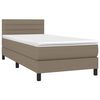 vidaXL &Kappa;&rho;&epsilon;&beta;ά&tau;&iota; Boxspring &mu;&epsilon; &Sigma;&tau;&rho;ώ&mu;&alpha; Taupe 90x200 &epsilon;&kappa;. &Upsilon;&phi;&alpha;&sigma;&mu;ά&tau;&iota;&nu;&omicron;