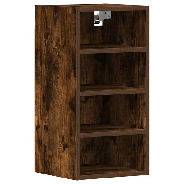vidaXL κρεμαστό ντουλάπι Riga καπνιστή δρυς 30x29,5x60 cm