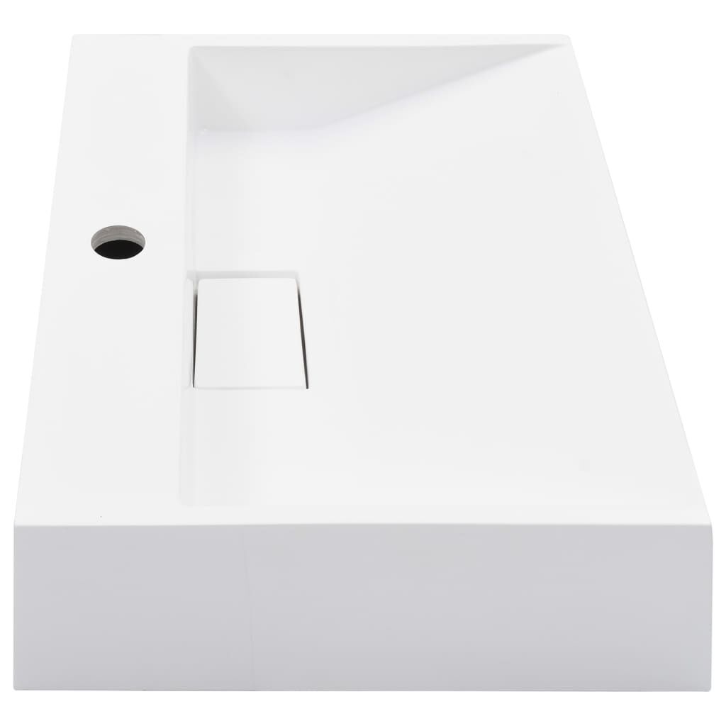 vidaXL Νιπτήρας Λευκός 50x38x13 εκ. Συνθετικός από Τεχνητό Μάρμαρο