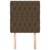 vidaXL Κεφαλάρι Κρεβατιού Σκούρο Καφέ 80x7x118/128 εκ. Ύφασμα
