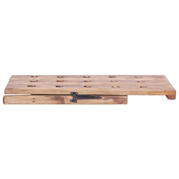 vidaXL Ραφιέρα Κρασιών για 15 Φιάλες 26x50x70 εκ. Μασίφ Μαόνι