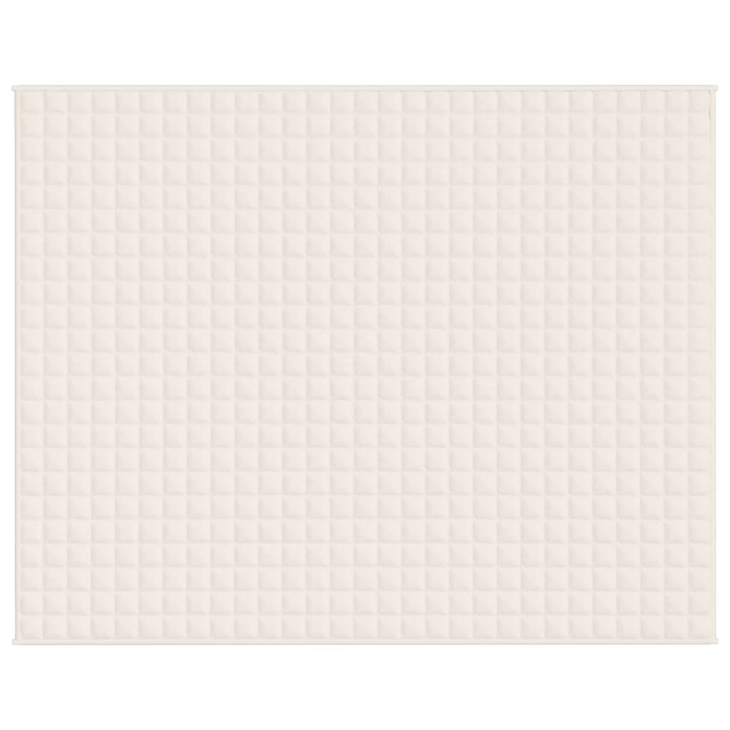 vidaXL Κουβέρτα Βαρύτητας Ανοιχτό Κρεμ 235 x 290 εκ. 15 κ. Υφασμάτινη