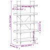 vidaXL Βιβλιοθήκη 5 Επιπέδων Μαύρη 100 x 33 x 180,5 εκ. Επεξεργ. Ξύλο