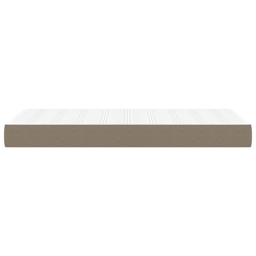 vidaXL Στρώμα με Pocket Springs Taupe 90x200x20 εκ. Υφασμάτινο