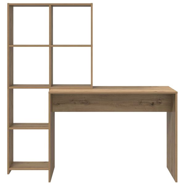 vidaXL Γραφείο artisan δρυς 138.5 x 55 x 143 εκ Επεξεργασμένο ξύλο