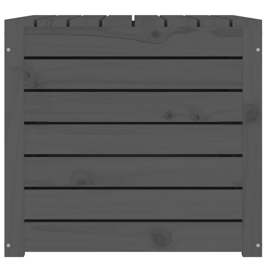 vidaXL Μπαούλο Κήπου Γκρι 101 x 50,5 x 46,5 εκ από Μασίφ Ξύλο Πεύκου