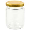 vidaXL Βάζα Μαρμελάδας 48 τεμ. 230 ml Γυάλινα με Χρυσά Καπάκια