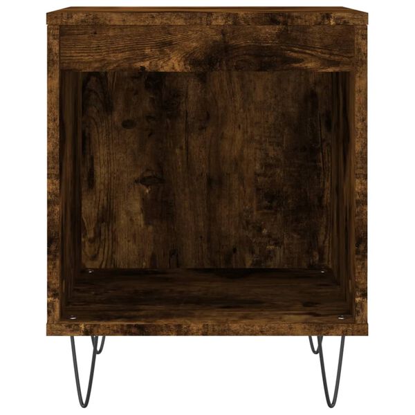 vidaXL Κομοδίνα 2 τεμ. Καπνιστή Δρυς 40 x 35 x 50 εκ. Επεξεργ. Ξύλο