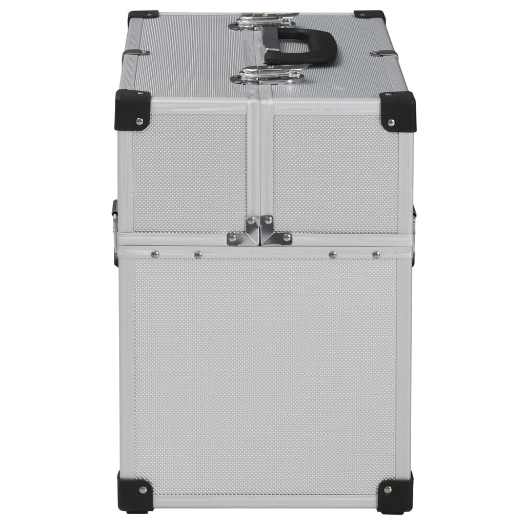 vidaXL Εργαλειοθήκη Ασημί 38 x 22,5 x 34 εκ. Αλουμινίου