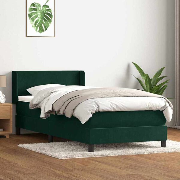 vidaXL Box Spring &kappa;&rho;&epsilon;&beta;ά&tau;&iota; &mu;&epsilon; &sigma;&tau;&rho;ώ&mu;&alpha; &sigma;&kappa;&omicron;ύ&rho;&omicron; &pi;&rho;ά&sigma;&iota;&nu;&omicron; 80x220&epsilon;&kappa;. &Beta;&epsilon;&lambda;&omicron;ύ&delta;&iota;&nu;&omicron;