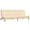 vidaXL Καναπές Κρεβάτι Διθέσιος Κρεμ Υφασμάτινος με Υποπόδιο