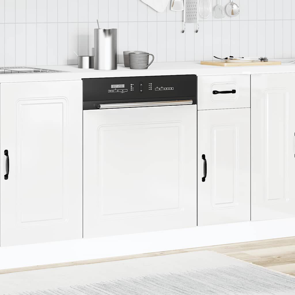 vidaXL Πίνακας πλυντηρίου πιάτων "Kalmar" High Gloss White 60x1,5x67cm
