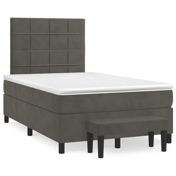 vidaXL &Kappa;&rho;&epsilon;&beta;ά&tau;&iota; Boxspring &mu;&epsilon; &Sigma;&tau;&rho;ώ&mu;&alpha; &Sigma;&kappa;&omicron;ύ&rho;&omicron; &Gamma;&kappa;&rho;&iota; 120x190 &epsilon;&kappa;. &Beta;&epsilon;&lambda;&omicron;ύ&delta;&iota;&nu;&omicron;