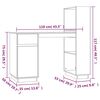 vidaXL Γραφείο 110 x 53 x 117 εκ. από Μασίφ Ξύλο Πεύκου