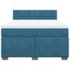 vidaXL Κρεβάτι Boxspring με Στρώμα Μπλε 140x190 εκ. Βελούδινο