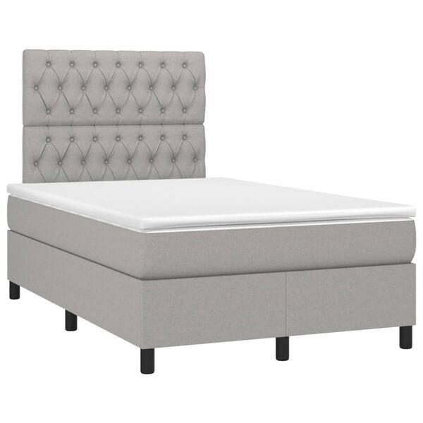 vidaXL &Kappa;&rho;&epsilon;&beta;ά&tau;&iota; Boxspring &mu;&epsilon; &Sigma;&tau;&rho;ώ&mu;&alpha; & LED &Alpha;&nu;.&Gamma;&kappa;&rho;&iota; 120x200 &epsilon;&kappa; &Upsilon;&phi;&alpha;&sigma;&mu;ά&tau;&iota;&nu;&omicron;