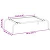 vidaXL Ανυψωμένο κρεβάτι σκύλου γκρι 90x50x20 cm ύφασμα Οξφόρδης